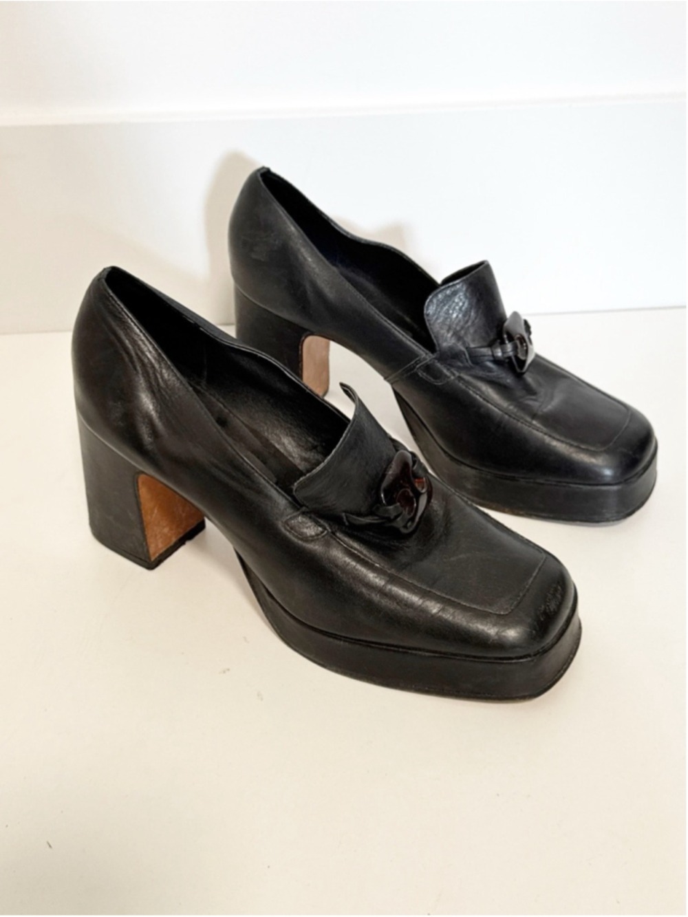 Gacel Studios Chunky Heel Leather Loafer size 37